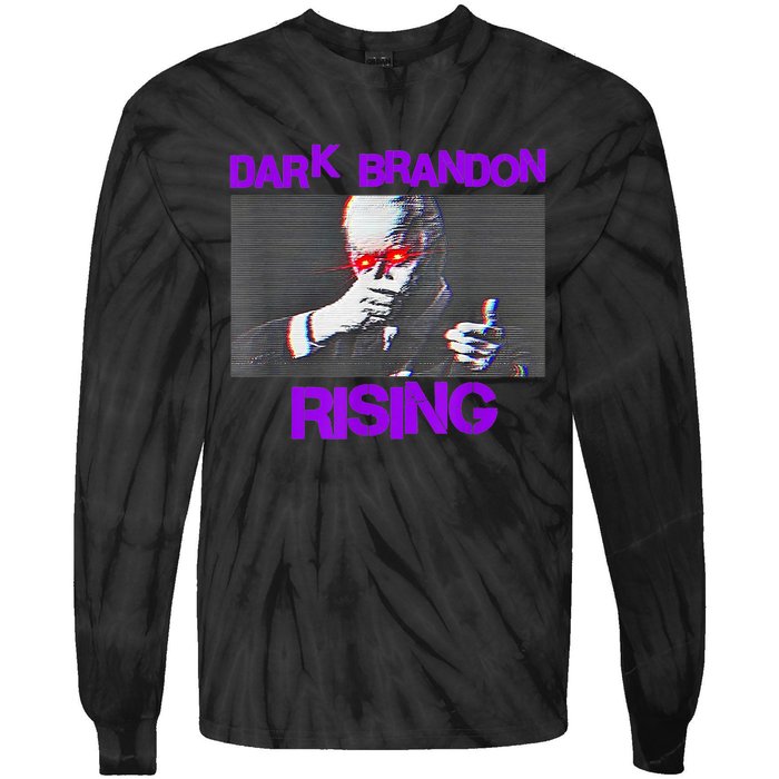 Dark Brandon Rising Saving America Political Tie-Dye Long Sleeve Shirt