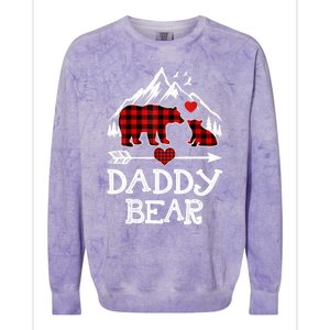 Daddy Bear , Red Buffalo Plaid Daddy Bear Pajama T Colorblast Crewneck Sweatshirt