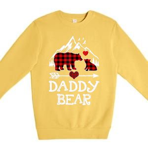 Daddy Bear , Red Buffalo Plaid Daddy Bear Pajama T Premium Crewneck Sweatshirt