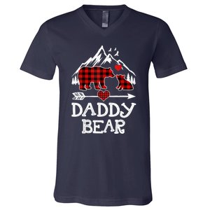 Daddy Bear , Red Buffalo Plaid Daddy Bear Pajama T V-Neck T-Shirt