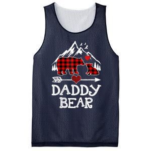 Daddy Bear , Red Buffalo Plaid Daddy Bear Pajama T Mesh Reversible Basketball Jersey Tank