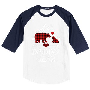 Daddy Bear , Red Buffalo Plaid Daddy Bear Pajama T Baseball Sleeve Shirt