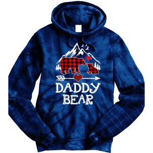 Daddy Bear , Red Buffalo Plaid Daddy Bear Pajama T Tie Dye Hoodie