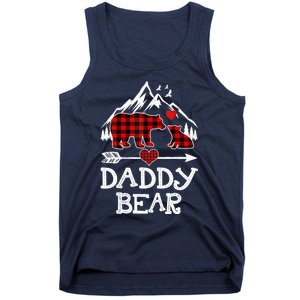 Daddy Bear , Red Buffalo Plaid Daddy Bear Pajama T Tank Top