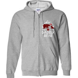 Daddy Bear , Red Buffalo Plaid Daddy Bear Pajama T Full Zip Hoodie