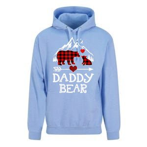 Daddy Bear , Red Buffalo Plaid Daddy Bear Pajama T Unisex Surf Hoodie