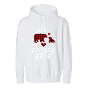 Daddy Bear , Red Buffalo Plaid Daddy Bear Pajama T Garment-Dyed Fleece Hoodie