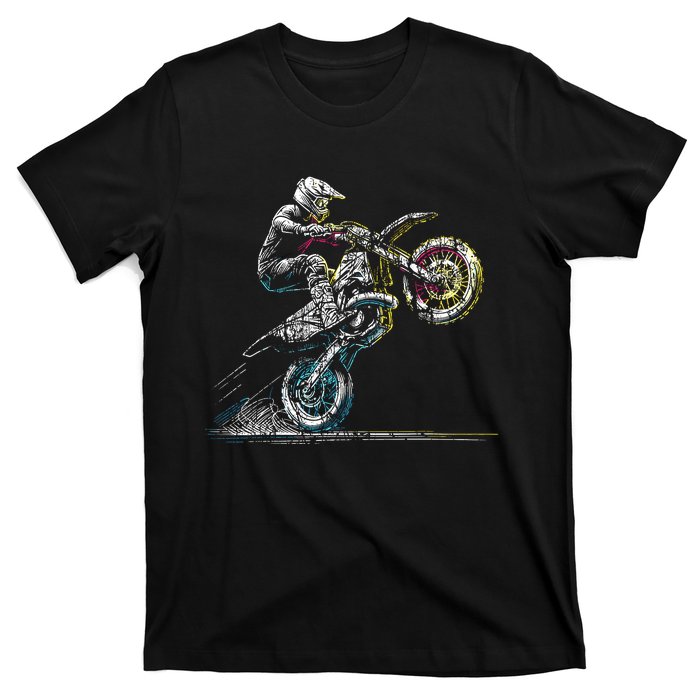 Dirt Bike Rider Retro Motorcycle Motocross T-Shirt