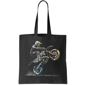 Dirt Bike Rider Retro Motorcycle Motocross Tote Bag