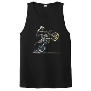 Dirt Bike Rider Retro Motorcycle Motocross PosiCharge Competitor Tank