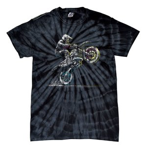 Dirt Bike Rider Retro Motorcycle Motocross Tie-Dye T-Shirt