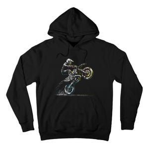 Dirt Bike Rider Retro Motorcycle Motocross Tall Hoodie