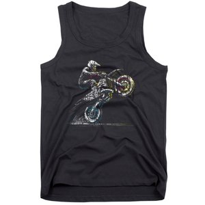 Dirt Bike Rider Retro Motorcycle Motocross Tank Top