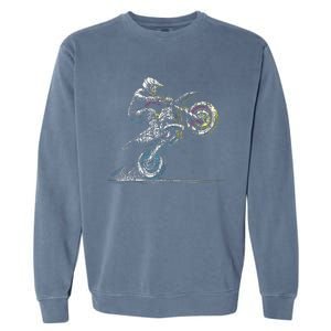 Dirt Bike Rider Retro Motorcycle Motocross Garment-Dyed Sweatshirt