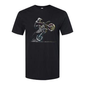 Dirt Bike Rider Retro Motorcycle Motocross Softstyle CVC T-Shirt