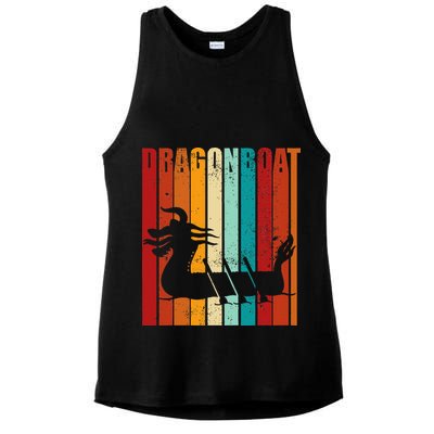 Dragon Boat Racing Dragon Boat Retro Paddling Ladies PosiCharge Tri-Blend Wicking Tank