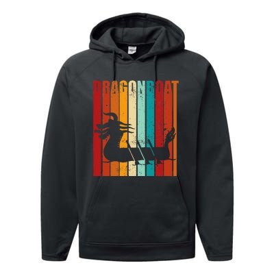 Dragon Boat Racing Dragon Boat Retro Paddling Performance Fleece Hoodie