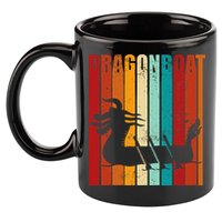 Dragon Boat Racing Dragon Boat Retro Paddling 11oz C Handle Ceramic Mug