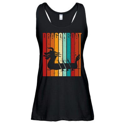 Dragon Boat Racing Dragon Boat Retro Paddling Ladies Essential Flowy Tank
