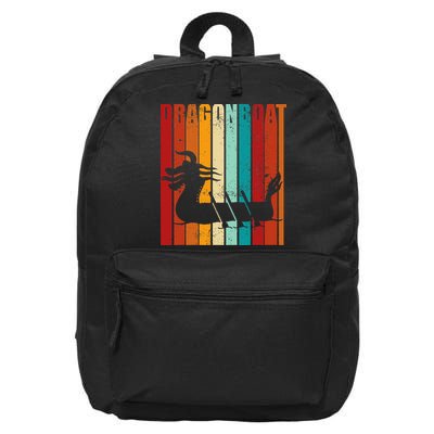 Dragon Boat Racing Dragon Boat Retro Paddling 16 in Basic Backpack