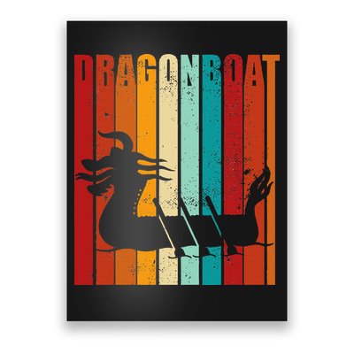 Dragon Boat Racing Dragon Boat Retro Paddling Poster