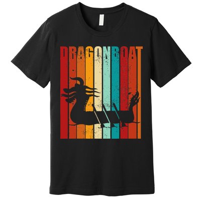 Dragon Boat Racing Dragon Boat Retro Paddling Premium T-Shirt