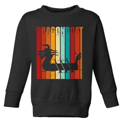 Dragon Boat Racing Dragon Boat Retro Paddling Toddler Sweatshirt