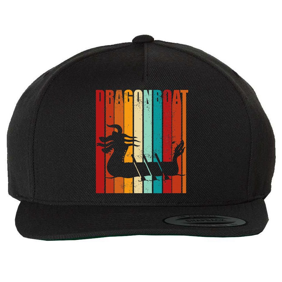 Dragon Boat Racing Dragon Boat Retro Paddling Wool Snapback Cap