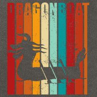 Dragon Boat Racing Dragon Boat Retro Paddling Cotton Canvas Backpack