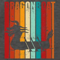 Dragon Boat Racing Dragon Boat Retro Paddling Vector Backpack