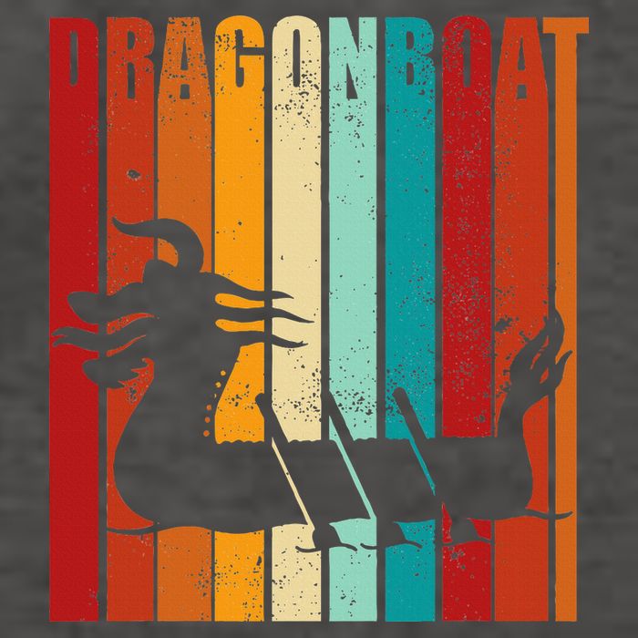 Dragon Boat Racing Dragon Boat Retro Paddling Vector Backpack