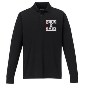 Drum & Bass Rum & Ass Funny Performance Long Sleeve Polo