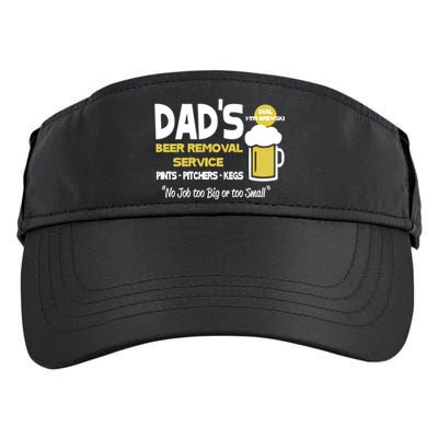 Dad's Beer Removal Service Great Gift Adult Drive Performance Visor