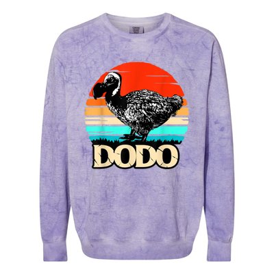 Dodo Bird Retro Sunset 70s & 80s Women And Men Colorblast Crewneck Sweatshirt