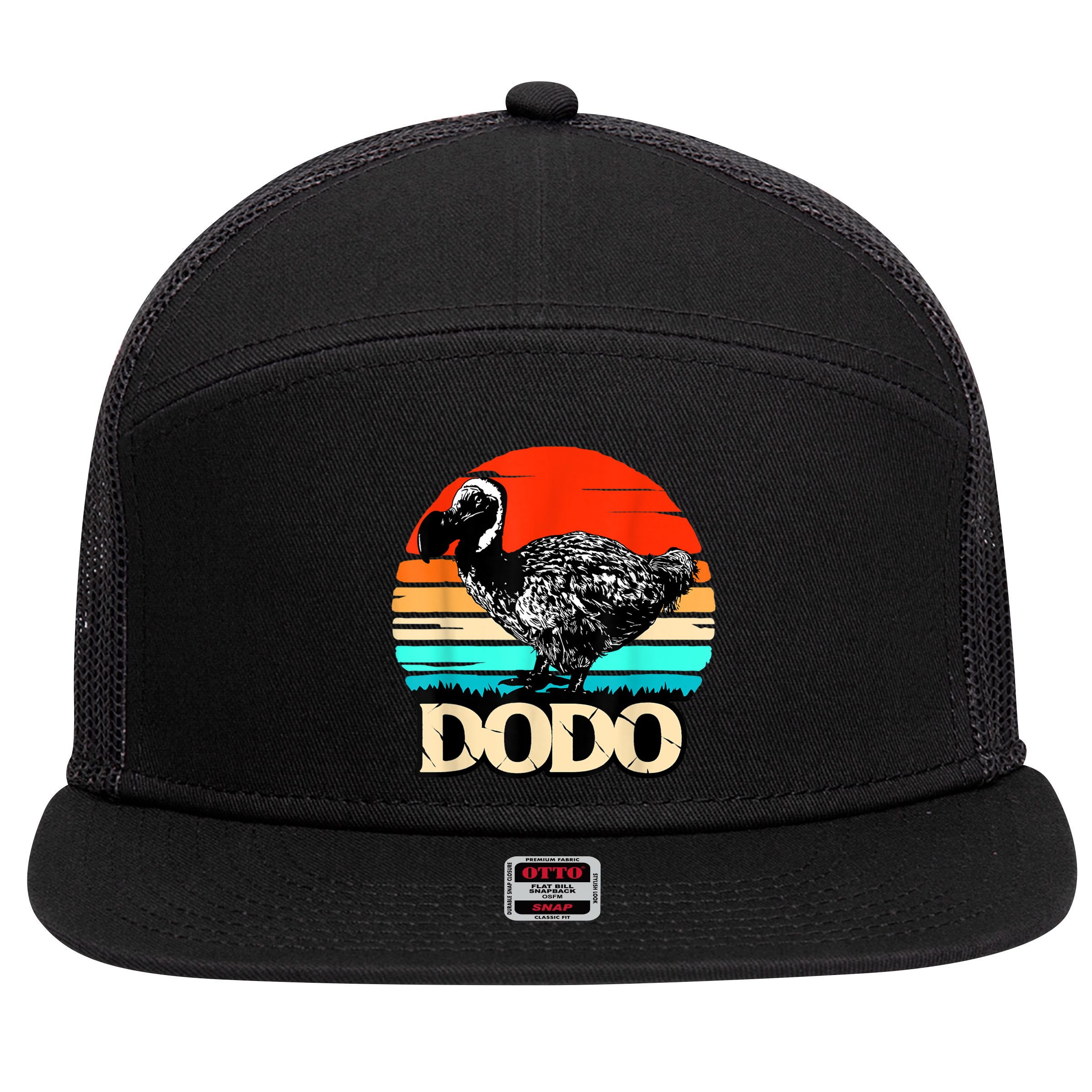 Dodo Bird Retro Sunset 70s & 80s Women And Men 7 Panel Mesh Trucker Snapback Hat