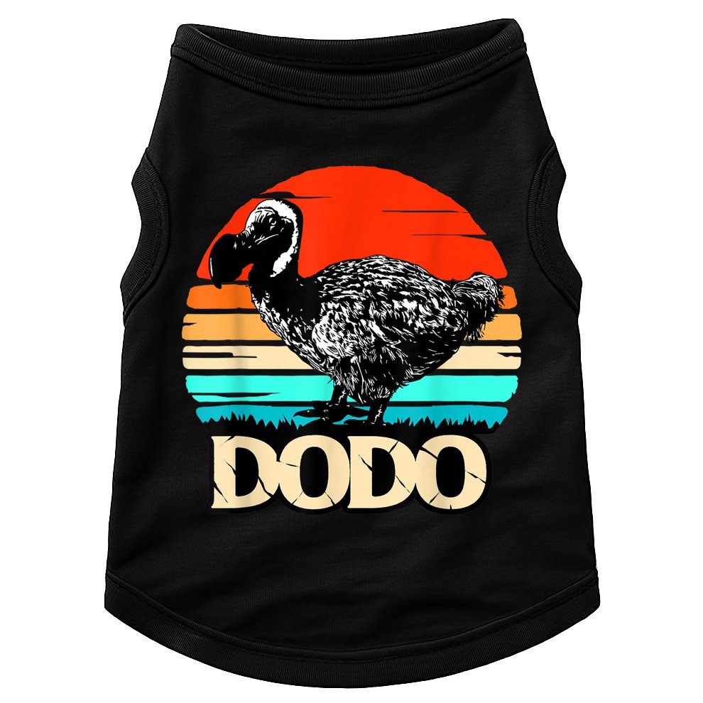 Dodo Bird Retro Sunset 70s & 80s Women And Men Doggie Tank