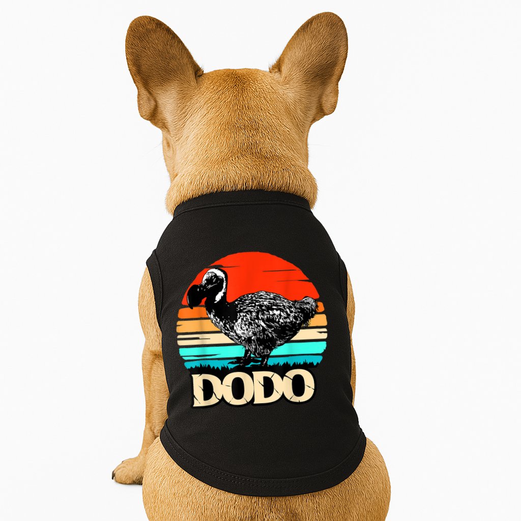 Dodo Bird Retro Sunset 70s & 80s Women And Men Doggie Tank