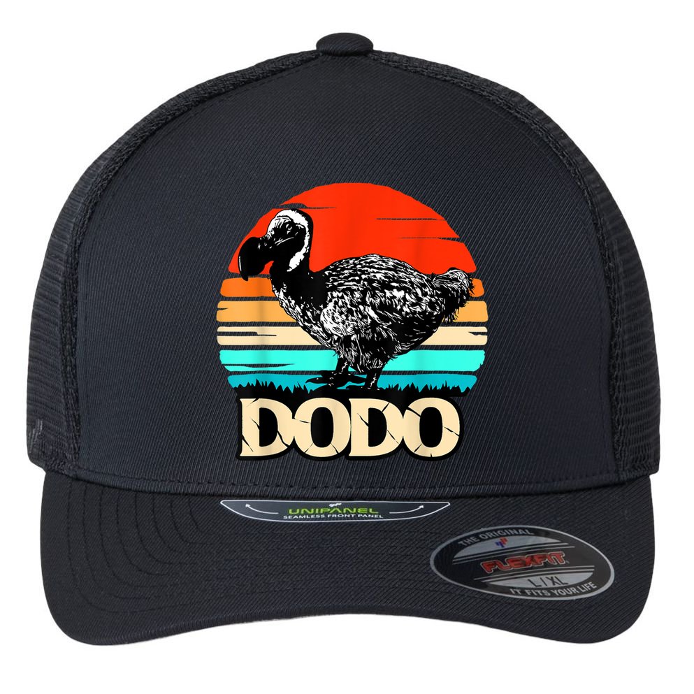 Dodo Bird Retro Sunset 70s & 80s Women And Men Flexfit Unipanel Trucker Cap