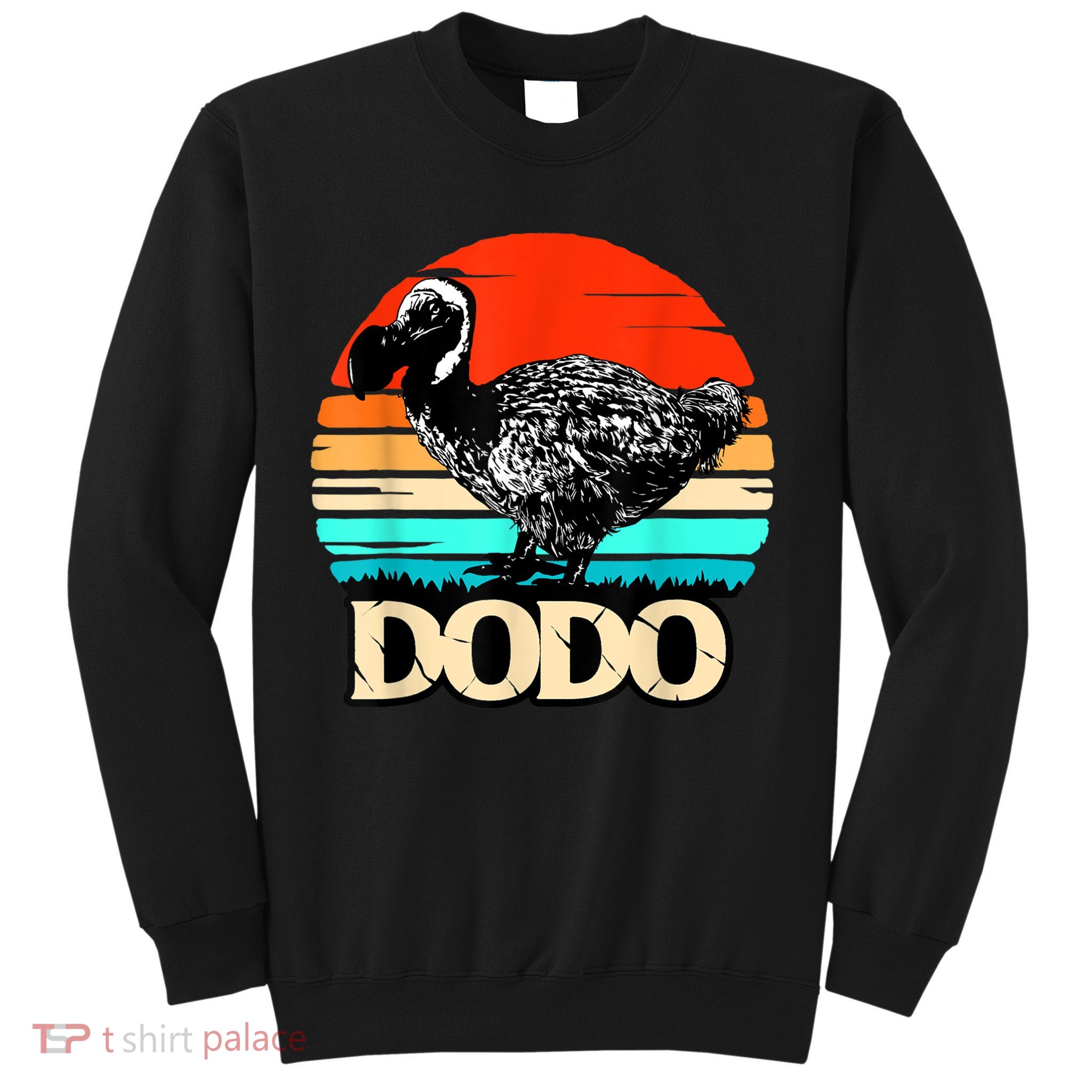 Dodo Bird Retro Sunset 70s & 80s Women And Men Sweatshirt