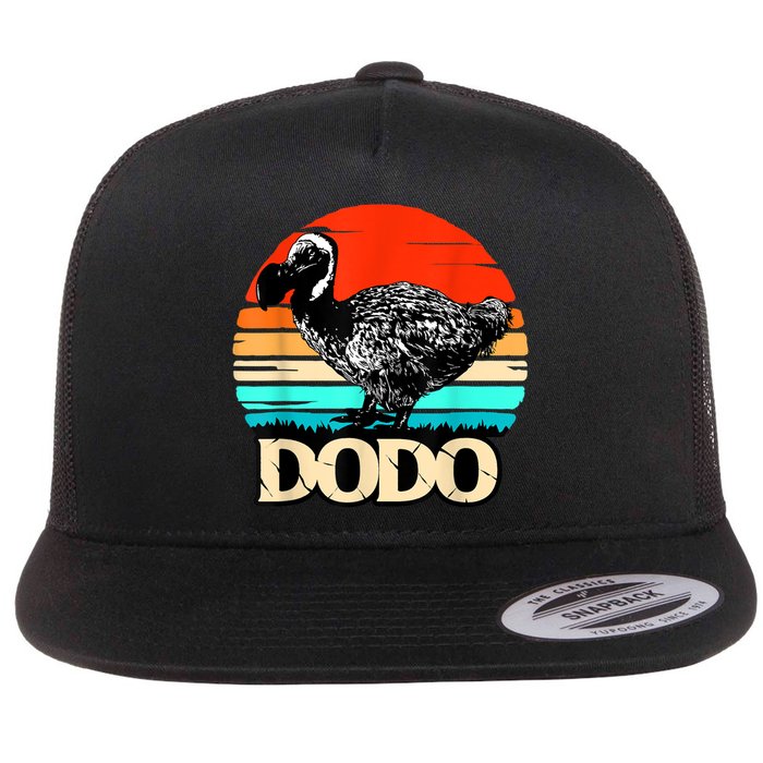 Dodo Bird Retro Sunset 70s & 80s Women And Men Flat Bill Trucker Hat