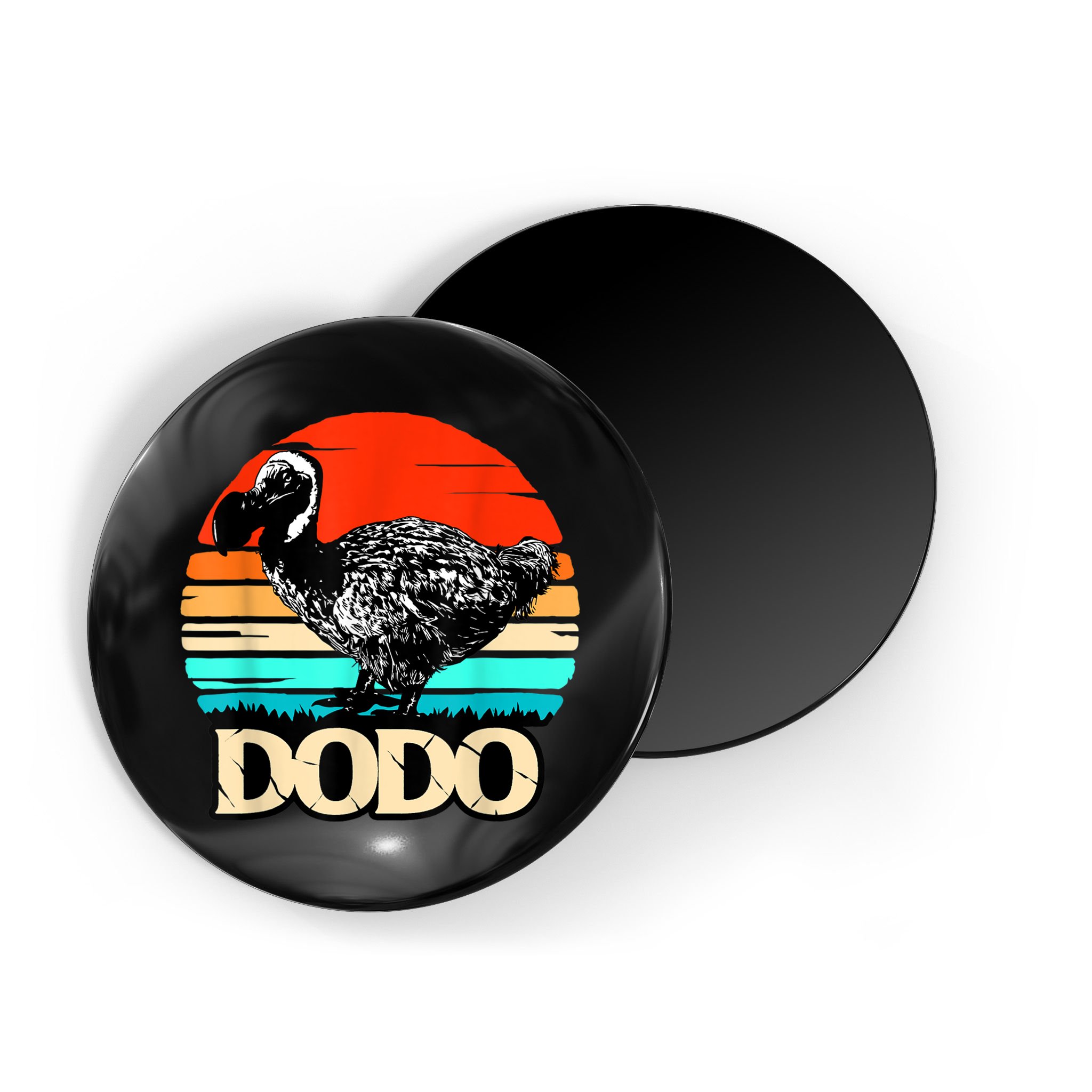 Dodo Bird Retro Sunset 70s & 80s Women And Men Magnet