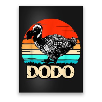 Dodo Bird Retro Sunset 70s & 80s Women And Men Poster