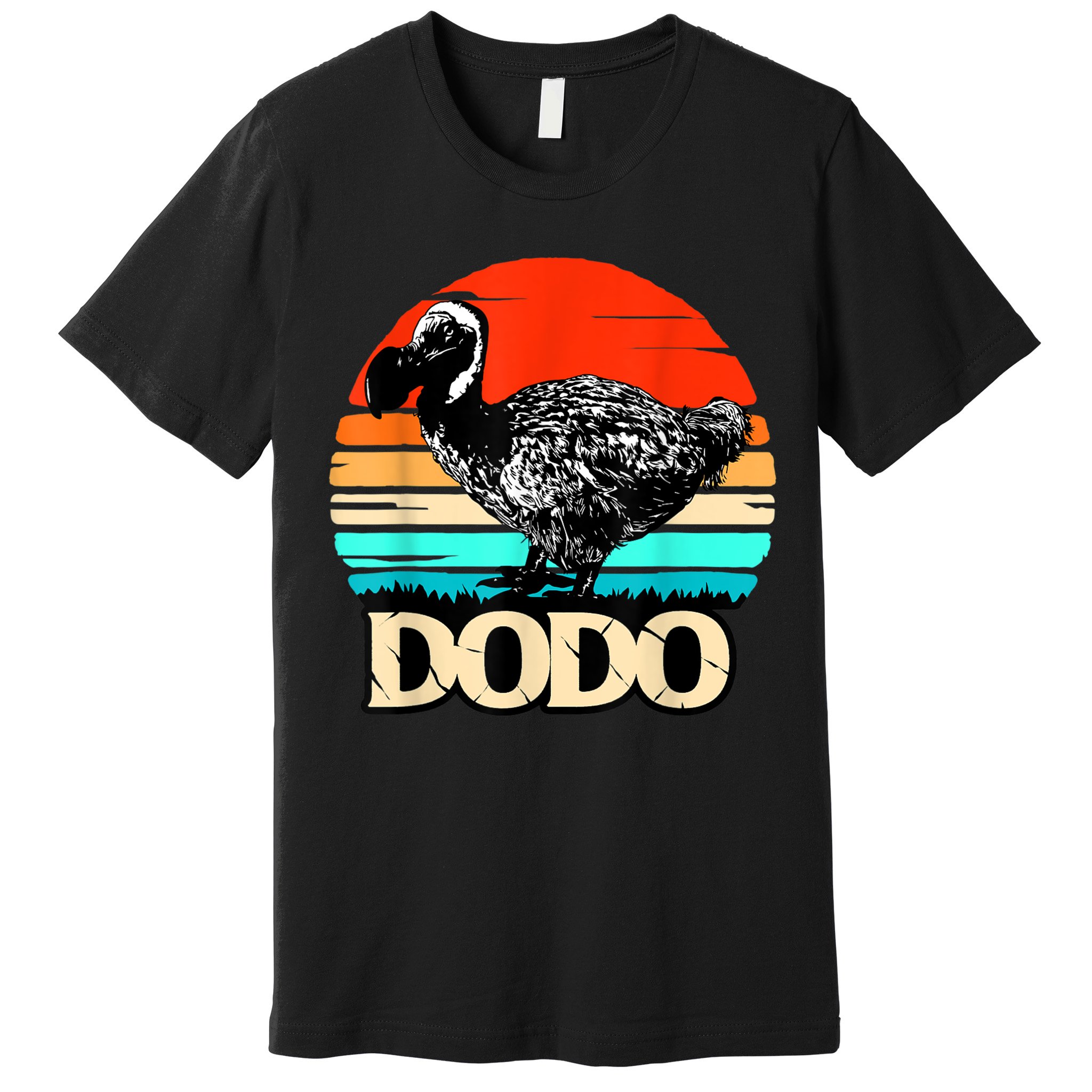 Dodo Bird Retro Sunset 70s & 80s Women And Men Premium T-Shirt
