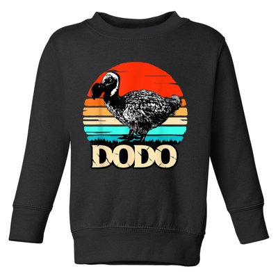 Dodo Bird Retro Sunset 70s & 80s Women And Men Toddler Sweatshirt