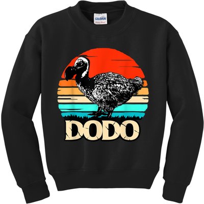 Dodo Bird Retro Sunset 70s & 80s Women And Men Kids Sweatshirt