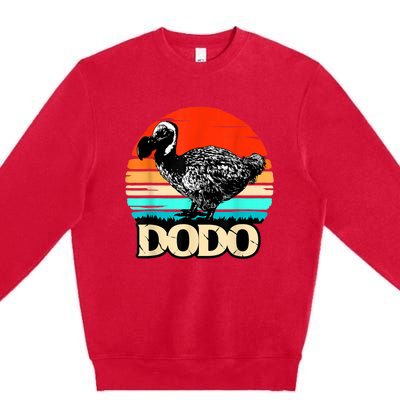 Dodo Bird Retro Sunset 70s & 80s Women And Men Premium Crewneck Sweatshirt