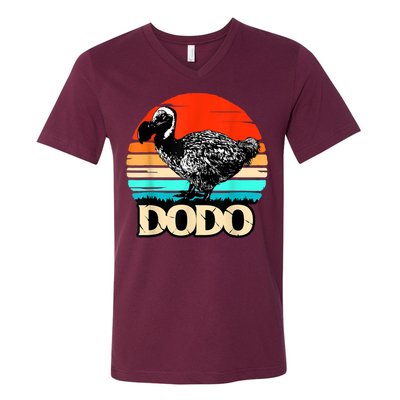 Dodo Bird Retro Sunset 70s & 80s Women And Men V-Neck T-Shirt
