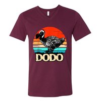 Dodo Bird Retro Sunset 70s & 80s Women And Men V-Neck T-Shirt