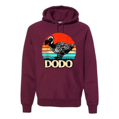 Dodo Bird Retro Sunset 70s & 80s Women And Men Premium Hoodie