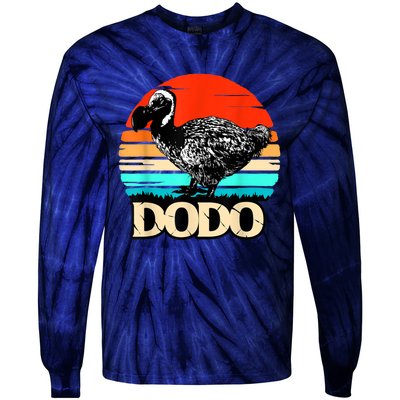 Dodo Bird Retro Sunset 70s & 80s Women And Men Tie-Dye Long Sleeve Shirt